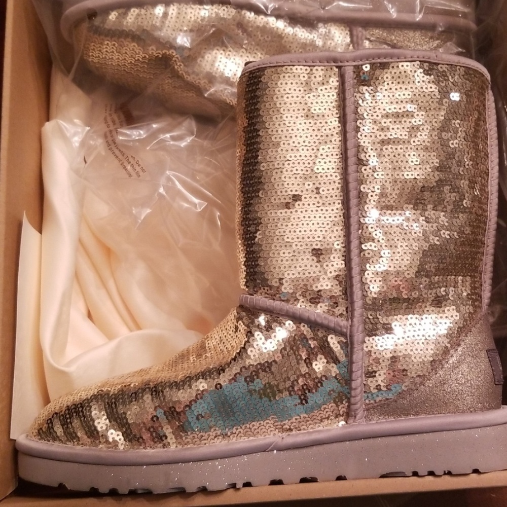 Silver sparkly UGGS